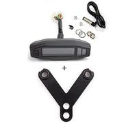 Pizgear for MINI, compteur de vitesse moto universel, kilométrique numérique, carburateur à injection électrique, instrument russe KR200 Compteur de vitesse moto(With bracket)