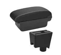 Pizgear For NISSAN, for Almera G15 Accoudoir Voiture Accoudoir Boîte Protecteur Console Centrale Accoudoir Centre Boîte De Rangement Voiture Accoudoir de voiture(BLACK C3 No USB)