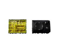 Pizgear For NISSAN, for TIIDA SENTRA, for Qashqai, interrupteur de rétroviseur pliable, boutons de commande de rétroviseur Interrupteur de réglage de siège auto(Black Without folding)