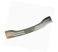 Pizgear for Peugeot, 508 2011 2012 2013 2014 2015 2016 2017 seuil de Protection de Pare-Chocs arrière Accessoires de Plaque d'acier Inoxydable Protection de Pare-Chocs arrière en Caoutchouc(Black 1)