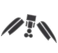 Pizgear for Renault, Clio 4 2013-2018 RHD Tapis en Caoutchouc Console Centrale Antidérapant Anti-poussière Porte-gobelet Accoudoir Rangement Accessoires de Voiture Tapis de Console Centrale