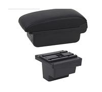Pizgear For VW, for, boîte d'accoudoir en cuir, repose-bras, Console centrale, support de verre, chargement USB, accessoire de voiture, boîte d'accoudoir Accoudoir de voiture(BLACK B1 Black Line)
