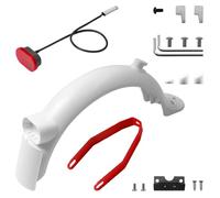 Pizgear Garde-Boue arrière for Scooter électrique, Accessoires compatibles, for Xiaomi, M365 Pro2 Mi3, pièces de Rechange essentielles, feu arrière Garde-Boue pour Skateboard(White Sets)