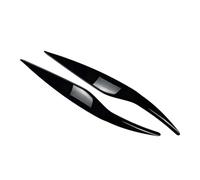Pizgear Garniture de couverture de cadre de paupières de sourcil de phare de phare de voiture, for Ford, for Fiesta, for MK6 2008 2009 2010 2011 2012 Autocollant teinté pour phares(Glossy Black)