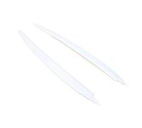 Pizgear Garniture de couverture de paupière de sourcil de phare de voiture ABS en Fiber de carbone accrocheuse, for VW, for Golf 7 VII GTI GTD R MK7 2013-2017 Autocollant teinté pour phares(White)