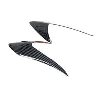 Pizgear Garniture décorative d'autocollant de couverture décorative de sourcil de phare de voiture en fibre de carbone ABS, for Subaru XV 2012 2013 2014 2015 2016 Autocollant teinté pour phares