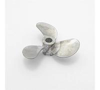 Pizgear Hélice métallique à 3 pales, main droite gauche, arbre de 4mm, accessoire immergé 28mm 32mm 36mm 40mm 44mm 48mm, appât de remorqueur marin for bateau RC, 1 pièce Hélice pour bateaux(D44mm Righ