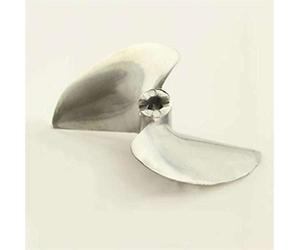 Pizgear Hélice Rc usinée CNC, 2 pales en Alliage 6.35mm 1/4 ", Arbre d'hélice for Bateau Rc Hélice de Rechange pour Moteur Hors-Bord