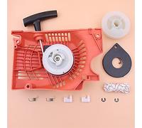 Pizgear Kit de cliquet de corde à ressort de poulie de démarreur de traction de recul, for tronçonneuse 5200 5800 52cc 58cc Démarreur à rappel pour tronçonneuse