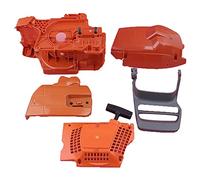 Pizgear Kit de démarrage à recul, couvercle de frein de pignon de carter, pièces de tronçonneuse, for Husqvarna, 350 345 340 537172001 537172003 Démarreur à rappel pour tronçonneuse