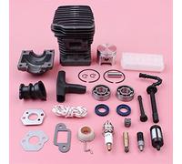 Pizgear Kit de mise au point Piston cylindre Nikasil 42.5mm, for tronçonneuse, For MS250 MS230 025 023 avec pompe joint d'huile à Kit de piston de cylindre de tronçonneuse