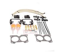 Pizgear Kit de réparation de carburateur 18-7046 439076 avec flotteur, for Johnson, for Evinrude Twin Carb, Kit de reconstruction V4 85 90 100 115 125 140 HP Joint de réparation de carburateur