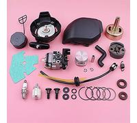 Pizgear Kit de réparation Piston tambour d'embrayage, couvercle filtre à Air démarreur recul carburateur, pièce d'outil moteur GX25 GX 25 35mm Démarreur à rappel pour tondeuse à gazon
