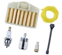 Pizgear Kit de réparation tuyau filtre à air et carburant for tronçonneuse Husqvarna 362, 365, 371, 372 372XP, avec pièces rechange for bougies d'allumage Pièce de bougie d'allumage pour taille-haies