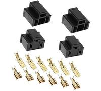 Pizgear Lot de 4 connecteurs de phares H4 de Remplacement, Support de réparation d'ampoule H4, connecteur Femelle et mâle à 3 Broches, Accessoires de Voiture Adaptateur pour Phare de Voiture
