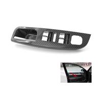 Pizgear Poignée de maintien latérale en Fiber carbone interrupteur porte fenêtre panneau commande capots bordure cadre, for Jetta, MK5 Panneau de garniture de commutateur de fenêtre de