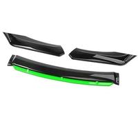 Pizgear Protecteur de Pare-Choc Avant de Voiture, Kit de carrosserie, Bande décorative, séparateur de lèvre de Canard, Largeur de berline inférieure à 176cm Aileron Avant(Black Black Green)