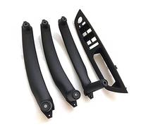 Pizgear RHD - couvercle de commutateur lève-vitre porte intérieure, poignée traction remplacement garniture, for BMW X5 X6 Panneau de garniture de commutateur de fenêtre de(4PCS SET Black)