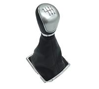 Pizgear Soufflet de Levier de Vitesse 5/6 Vitesses, for Ford, Fiesta MK7, Focus MK2 FL NK3 C-Max FL B-Max S-Max, Galaxy MK3, Kuga, Transit Pommeau de Levier de Vitesse(6 Speed Silver)