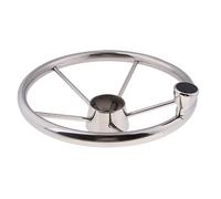 Pizgear Volant de bateau en acier inoxydable à 5 branches avec bouton rotatif for bateaux, yachts, pontons Pièce de direction