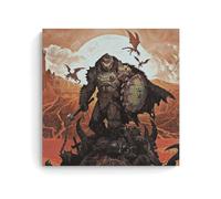 PIZKEEP Poster rétro pour poster Doom Eternal 70 x 70 cm