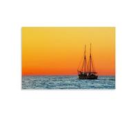 PIZKEEP Sailboat on The Sea Horizon Natural Landscape Poster Art mural 60 x 90 cm