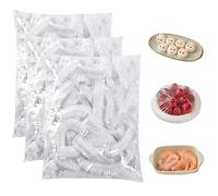 Pizsieat Lot de 300 Charlotte Alimentaire Reutilisable,Film Alimentaire Elastique Sac de Conservation Couvre Plat Reutilisable pour Conservation des Fruits et Légumes ou Stockage des Aliments