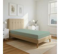 Pizuna Coton Drap Housse 90x200 cm Écume de mer, 1000 Fils au Pouce carré, 100% Coton à Fibres Longues en Armure Satin Drap-Housse épais avec Poche de 40 cm de Profondeur pour 1 Personne