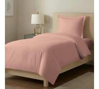 Pizuna Coton Ensemble de Housses de Couette 140x200cm Rose brumeuse 400Fils