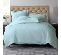 Pizuna Coton Housse de Couette 260x240 cm Bleu bébé 210 Fils
