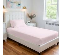 Pizuna Coton Luxueux Drap Housse 90x200 cm Rose Clair, 800 Fils