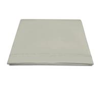 Pizuna Coton Peigné Drap Plat 1 Personne 180x280 cm Argent, 100% Coton Longue Tige 400 Fils Armure Satin Drap Plat de Luxe avec Ourlet élégant (Argent)