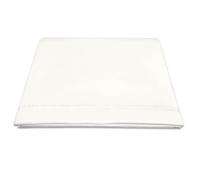Pizuna Coton Peigné Drap Plat 2 Personnes 240x280 cm Blanc Cassé, 100% Coton Longue Tige 400 Fils Armure Satin Drap Plat de Luxe avec Ourlet élégant (Drap Plat pour Lit Blanc Cassé