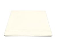 Pizuna Coton Peigné Drap Plat 2 Personnes 240x280 cm Ivoire Neuf, 100% Coton Longue Tige 400 Fils Armure Satin Drap Plat de Luxe avec Ourlet élégant (Ivoire Neuf)