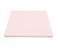 Pizuna Coton Peigné Drap Plat 2 Personnes 240x280 cm Rose Clair, 100% Coton Longue Tige 400 Fils Armure Satin Drap Plat de Luxe avec Ourlet élégant (Rose Clair)