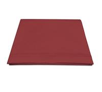 Pizuna Coton Peigné Drap Plat 2 Personnes 240x280 cm Rouge Brique, 100% Coton Longue Tige 400 Fils Armure Satin Drap Plat de Luxe avec Ourlet élégant (Rouge Brique)