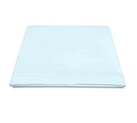 Pizuna Coton Peigné Drap Plat 2 Personnes 270x310 cm Bleu bébé, 100% Coton Longue Tige 400 Fils Armure Satin Drap Plat de Luxe avec Ourlet élégant (Bleu bébé)