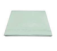 Pizuna Coton Peigné Drap Plat 2 Personnes 270x310 cm Mousse de mer, 100% Coton Longue Tige 400 Fils Armure Satin Drap Plat de Luxe avec Ourlet élégant (Mousse de mer)
