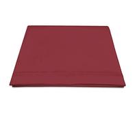 Pizuna Coton Peigné Drap Plat 2 Personnes 270x310 cm Rouge Rio, 100% Coton Longue Tige 400 Fils Armure Satin Drap Plat de Luxe avec Ourlet élégant (Rouge Rio)