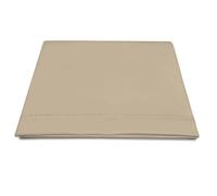 Pizuna Coton Peigné Drap Plat 2 Personnes 270x310 cm Simplement Taupe, 100% Coton Longue Tige 400 Fils Armure Satin Drap Plat de Luxe avec Ourlet élégant (Drap Plat pour Lit Simplement Taupe)