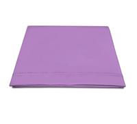 Pizuna Coton Peigné Drap Plat Violette, 100% Coton Longue Tige 400 Fils, Armure Satin de Luxe Ourlet Élégant pour Lit 2 Personnes