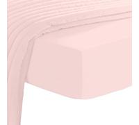 Pizuna Luxueux Drap Housse 180x200 cm Rose Clair, 100% Coton Longue Tige 600 Fils Armure Satin, Drap Housse de Luxe Bonnet 40 cm (Rose Clair Drap-Housse Coton 2 Personne)