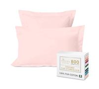 Pizuna Luxueux Set de 2 Taies d'oreiller 50x75 cm Rose Clair, 100% Coton Longue Tige 800 Fils Armure Satin Taies d'oreiller Douces 50x75 en Coton (Rose Clair taies d'oreiller 2 Pièces)