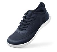 PIZZ ANNU Luna Baskets Barefoot Femme Large, Sneakers Zero Drop avec Semelle Intérieure Amovible en Memory Foam, Modèle Léger et Confortable pour Usage Quotidien Marine EU 38