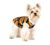 Pizza 3D Impression 3D Vêtements pour Petit Chien Pet Gilet, Coton Doux Sans Manches T-shirts Respirant Pet Tank Top Vêtements Pour Chiots Et Chats