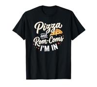 Pizza and Rom-Coms Soirée cinéma Amusante et Confortable T-Shirt