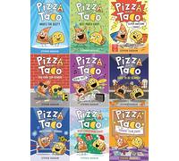 Pizza and Taco Series 9 Books Set - Who's the Best?, Best Party Ever!, Super-Awesome Comic!, Too Cool for School, Rock Out!, Dare to Be Scared!, Wrestling Mania!, Best Christmas Ever!, Coolest Club