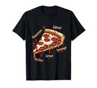 Pizza avec Saucisse Anatomy of The Best Pizza T-Shirt