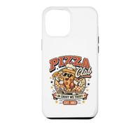 Pizza Club in Crust We Trust Retro Pizza Mascotte Cadeau Coque pour iPhone 12 Pro Max