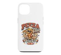Pizza Club in Crust We Trust Retro Pizza Mascotte Cadeau Coque pour iPhone 13